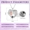 Necklaces Mothers Day Personalized Mom and Daughter Photo Projection Necklace Love Heart Pendants Gifts for Women Grandma Memorial