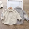 Tシャツ28年幼児の男の子シャツと子供用ジャケットのための暖かい冬のシャツ厚いコーデュロイ子供用アウターウェア