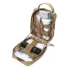 Sacs EDC Médical Pouche survie EMT Sac à outils d'urgence Pack Pack Military Camping Hunting Poux Tactical MOLLE MOLLE First Aid Kit Sac