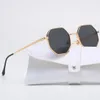 Fashion Classic Retro Octagon Metal Frame Sunglasses Vintage Small Polygon Gradient Sun Glasses Men Women 240417
