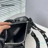 Balencig le Cagole 2024- Sac à glissière Retro en cuir rétro Sac Femme Oeuvre de créateurs en cuir de cire de cire