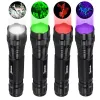 Scopes 501B 4 Colors Professional Hunting Flashlight Green Red White UV 395nm Lantern Tactical 1Mode Rifle Scope Mount Weapon Light