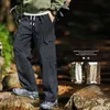 Men's Pants Mens Cargo Pants Men Pocket Loose Straight Pants Spring Loose Outdoor Mountainring Jogger Sports Waterproof Casual Trousers Y240422