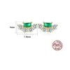 أقراط جديدة للأزياء S925 Silver Shining Zircon أقراط رائعة وأمريكا الساخنة الشهيرة للنساء الراقية أقراط أقراط صغيرة الهدية المجوهرات SPC