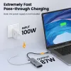 HUBS TOBENONE USB C HUBサポートデュアルモニターディスプレイドッキングステーションMacBook Pro Air M1 M2、Dell Lenovo HP用デュアルHDMI USB PD