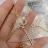 Luxe Tiffenny Designer Brand Pendant Kettingen S925 Sterling Silver Fashion Microset Zirkoon Personaliseerde Key Dames ketting