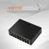 Switches 10/100 Mbps 16 Port Fast Ethernet LAN RJ45 RJ45 Network Unmanaged Switcher Hub Desktop PC med EU/US Adapter