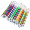 Pens Jonvon Satone 100 Color Gel Pen Refills Multiclored Core Bag Neutral Pens Refill voor het schrijven van schoolbenodigdheden Caneta Escolar Kid