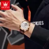 Montres Olevs Watchs mascules Fashion Classic Automatic mécanique Mécanique Originaire pour l'homme STRAPE DE CUIR APPLICATE