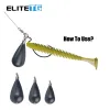 Accessoires Elite TG 10pcs Tungsten Sinker Tear Drop Shot, Jika Rig Poids, LeadFree 1.3G21G ACCESSOIRES DE FISH