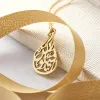Colares "be e é" colar caligrafia árabe pendente de mulheres caligrafia islâmica em aço inoxidável eid alfitr jóias de jóias