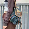 Mini zaino coreano giapponese Bagna femminile Nostalgica Backpack Denim Fashion Small Bag Senio Sen Fashion Fashion 240415