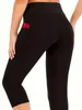 Pantalon féminin Capris Plus taille Femme Casual High Taies avec poches pour exercice Capri Jammes Y240422
