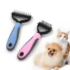 Grooming Pet Double Head Knife Knot Comb Cat Dog Hair Cleaning Beauty Self Cleaning Comb Pet Hair Remover Cat Brush Pet Accessories