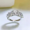 Wedding Rings NKHOG 925 Sterling Silver Moissanite Rings For Women 3.6ct D Color VVS1 Diamond Band Engagement Wedding Fine Jewely With GRA 240419