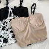 Tanks pour femmes Imprimé floral crop top femme corset sexy sous-vêtements rembourré soutien