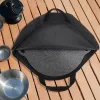 Grills Baking Pan Storage Bag with Handle 600D Oxford Grilling Pan Pouch Waterproof Camping Frying Pan Bag Outdoor BBQ Tool for Kitchen