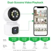 Monitorer 4K 8MP Baby Monitor Dual Screen Children's Camera Portable Monitor Home Surveillance Cameras SecurityProtection for Mother Kids