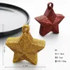 Décoration de fête 100pcs créatif étoile pendant gravité bloc hélium ballon poids pentagram accessoires décorations couleurs aléatoires