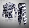 2020 Mens Sport Running Set Compression Tshirt Pants Skintight Underwear Rashguard Camouflage Complage Gym Suits1343867