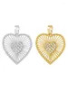 魅力Zhukou 18k Zirconia heart girl 2色のレディースdiyジュエリーペンダントが卸売りになる可能性があります：VD1481