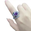 Sets Hot Sale Amethyst Snake Set Nieuwe mode Grils Lady Gift Women Luxe fijne sieraden 925 Sterling Silver gratis verzending