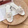 Classic Women Designer Sandals Flip Flops Round Toes Flat Low Heel Camellia Slippeer Slip On Mules Bohemian Scuffs Outdoor Recreation Beach For Travel