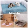 Dog Mat Cooling Summer Pad For Dogs Cat Blanket Sofa Breathable Pet Bed Washable Small Medium Large Car 240418