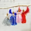 Juldekorationer Angel Tree Topper Doll Ornament med Wings Handmade Holiday Pendant