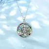 Necklaces Eudora 925 Sterling Silver Triple Moon Goddess Necklace Natural Abalone Hecate Amulet Pendant Personality Jewelry Gift for Women