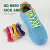 Shoe Parts Elastic Shoelaces Lazy Laces Movement Semicircle Multi Color Options No Tie Shoelace Round Colorful Metal 18 Colors