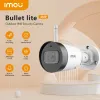 Telecamere iMou Bullet Lite 4MP IP67 Notifica di allarme microfono incorporato impermeabile 30m Vision Night Vision Surveillance Wifi IP Camera