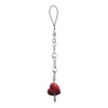 Keychains Retro Red Heart Telefoon Charme Banden Y2K autosleutels Hangende hangers Bag Decoratie Lanyard Women Purse Accessoires