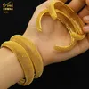 Aniid Dubai Gold Color Bangles for Women Arabic Luxury Charm Armband Manschett Bangles Nigerian Wedding Jewelry Party Gifts 240419