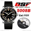 Cinquanta fathoms Barakuda Reedition A1151 Automatic Mens Watch GSF 5008B-1130-B52A Cinghia di gomma Nero Cingcio di gomma Super Edition PureTime C3282P