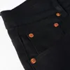 Diseñador de hombres de jeans morados bordados y cosidos con agujeros para pantalones retro de moda jeans rectos de color recto