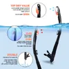 Сухой сноркел Set Pano 3 Window Snorkel Mask Mask Anti-Fog Scuba Diving Goggle и Snorkel Snorkeling Snorkeling Swim Mask с объективом ПК 240410