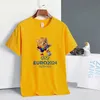 Euro 2024 football t-shirt 100% cotton short-sleeved half-sleeved men and women in Italy and France fans in Germany