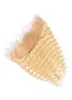 613 Blonde Ear to Ear 13x4 Lace Frontal Closure with Baby Hair Deep Wave Bleach Blonde Brazilian Virgin Human Hair Full Lace Fron44242004