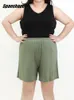 Shorts Women Shorts Plus Size Casual Elastic Waist a ginocchio Bermuda Bermuda Culleging Summer 240411