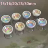 Dekorative Figuren 50/100pcs 15/16/20/25/30mm Regenbogen Hemisphäre Glas Dome Deckung DIY halbe runde Flasche Globe Blasenpendelanhänger Dekor