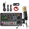 Microfoni Kit di schede audio microfono podcast, Condenser Professional Studio Micf998 Live Sound Mixer (opzionale) per