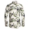 Camicie casual maschile designer floreale per uomini elegante hombre 2024 elasticità di alta qualità a maniche lunghe camisas camicia di vestito 7xl 7xl