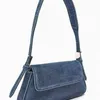 dames goud sier patent lederen schoudertas merk ontwerp dames eenvoudige onderarm tas denim blauw oksel tas avondkoppeling m24e#