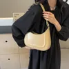leftside Small Crossbody Bags for Women 2024 Korean Fi Small Sier PU Leather Shoulder Bag Underarm Bags Y2K Handbags h23O#