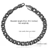 Strands ChainsPro Stainless Steel 6mm Flat Link Chain Bracelet for Man 18k Gold Color Lobster Clasps Closure Daily Jewelry