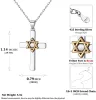 Necklaces Star of David Cross Pendant Necklace for Women Men 925 Sterling Silver Magen David Star Jewish Religious Jewelry