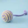 Toys Cat Colorful Cotton Rep Weave Ball Teaser Spela Tugga Scratch Catch Toy Interactive Scratch Funny Chew Toy for Pet Cat Dog