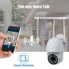 Cameras Outdoor Wifi Dome IP Camera Human Automatic Tracking Video Surveillance Color Night 128G SD Card Audio Speaker CamHipro APP View