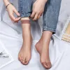 Women Socks Elastic Sexy Crystal Stockings Ankle Short Ultra-thin Transparent